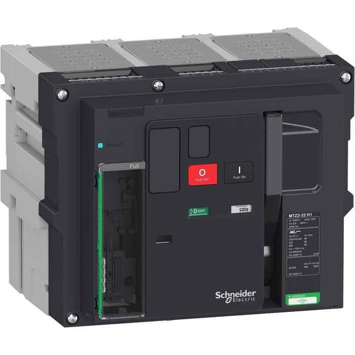 Circuit breaker Masterpact MTZ2 32H1, 3200 A, 3P drawout, without Micrologic