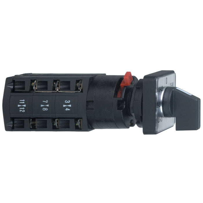 cam voltmeter switch - 3L - 45° - 10 A - for Ø 16 or 22 mm