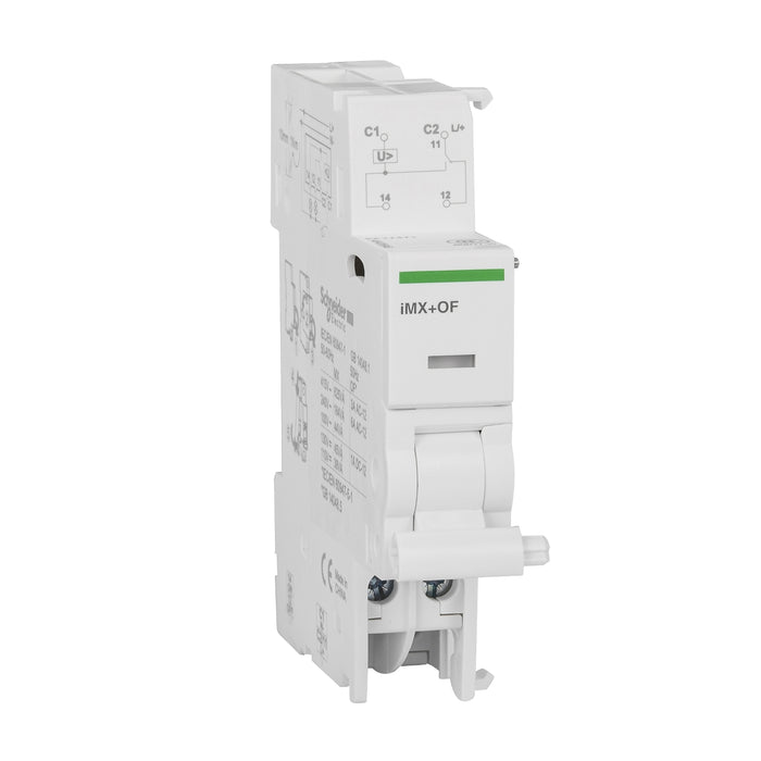 shunt trip release with OC contact, Acti9, iMX+OF, voltage release, 100...415 VAC