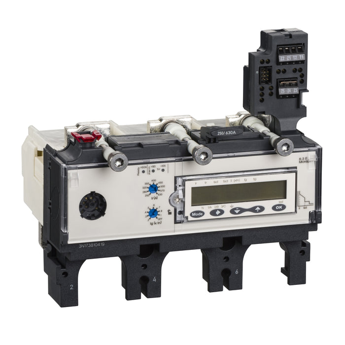 trip unit MicroLogic 6.3 E for ComPact NSX 400/630 circuit breakers, electronic, rating 400A, 3 poles 3d