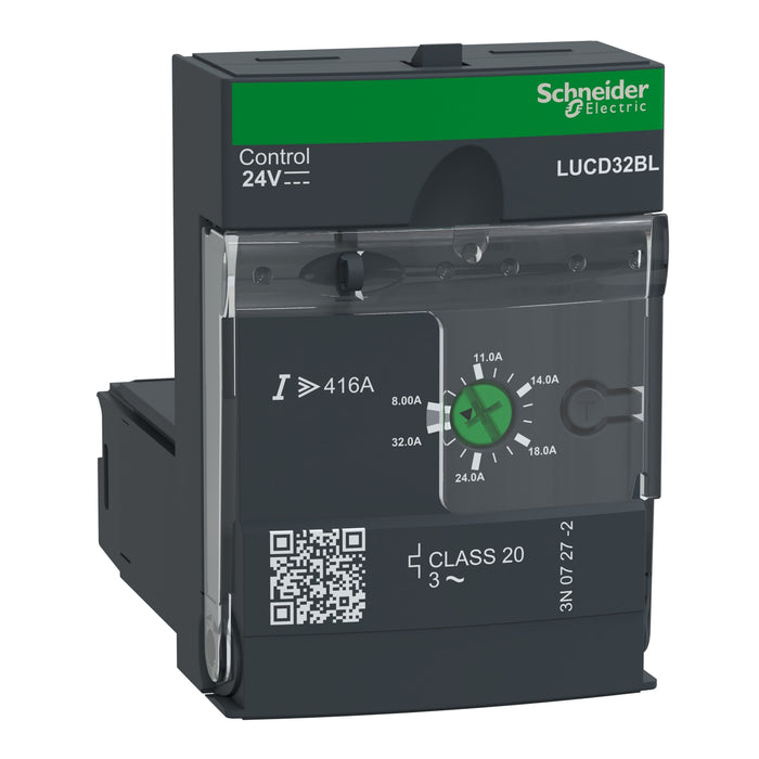 Advanced control unit, TeSys U, 8-32A, 3P motors, protection & diagnostic, class 20, coil 24V DC