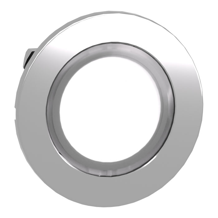 Head for illuminated push button, Harmony XB4, flush mounted white flush caps illum pushbutton integral LED push