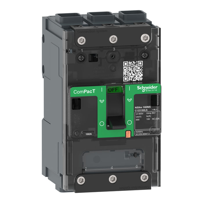 switch disconnector ComPacT NSXm NA, 3P, 50 A rating, EverLink connectors