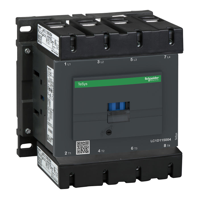 TeSys D contactor - 4P(4 NO) - AC-1 - <= 440 V 200 A - 220 V AC 50 Hz coil