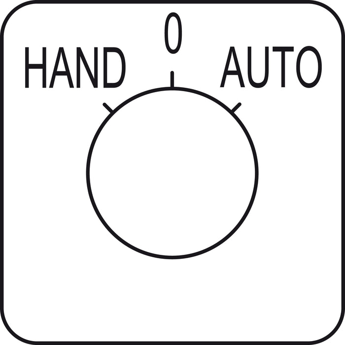 legend for cam switch HAND-O-AUTO - 45 x 45 mm