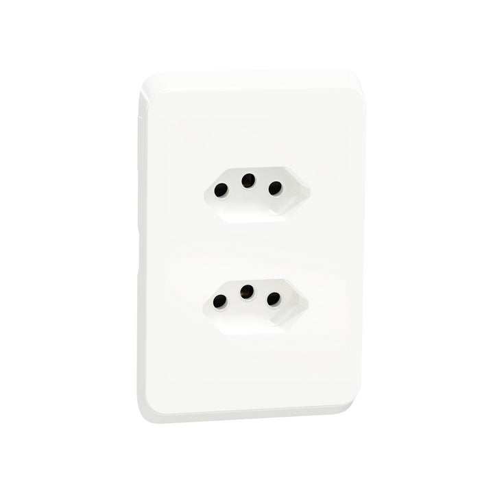 Iconic, 2 socket-outlet, 16 A, White