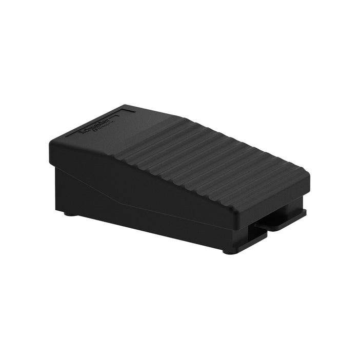 Preventa XPE, Single foot switch, plastic, black, without cover, 1 NO + 1 NC