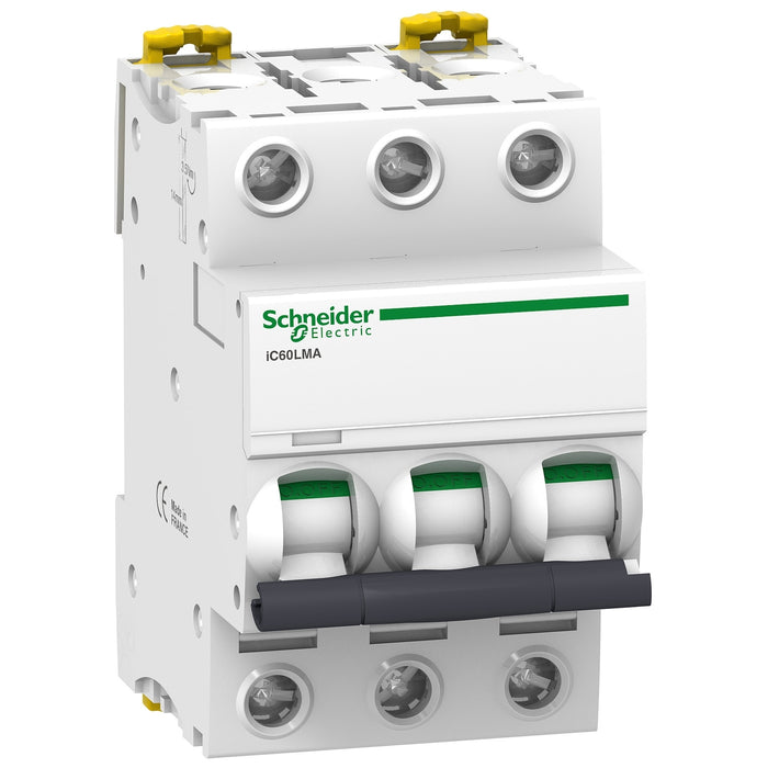 Miniature circuit-breaker, Acti9 iC60L, 3P, 10 A, MA curve, 15000 A (IEC 60898-1), 20 kA (IEC 60947-2)