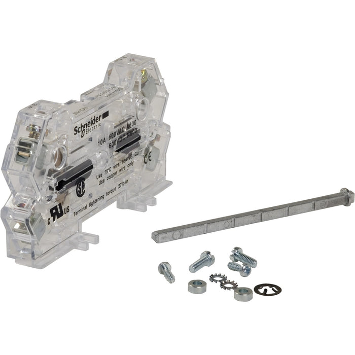 Auxiliary contacts, TeSys GS, 1NC + 1NO, instantaneous, left side mounting, for GS1-GS2 with front/right handle