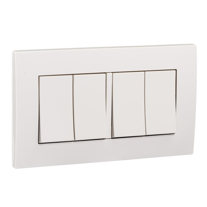Vivace - 16AX 250V 4 GANG 1 WAY SWITCH