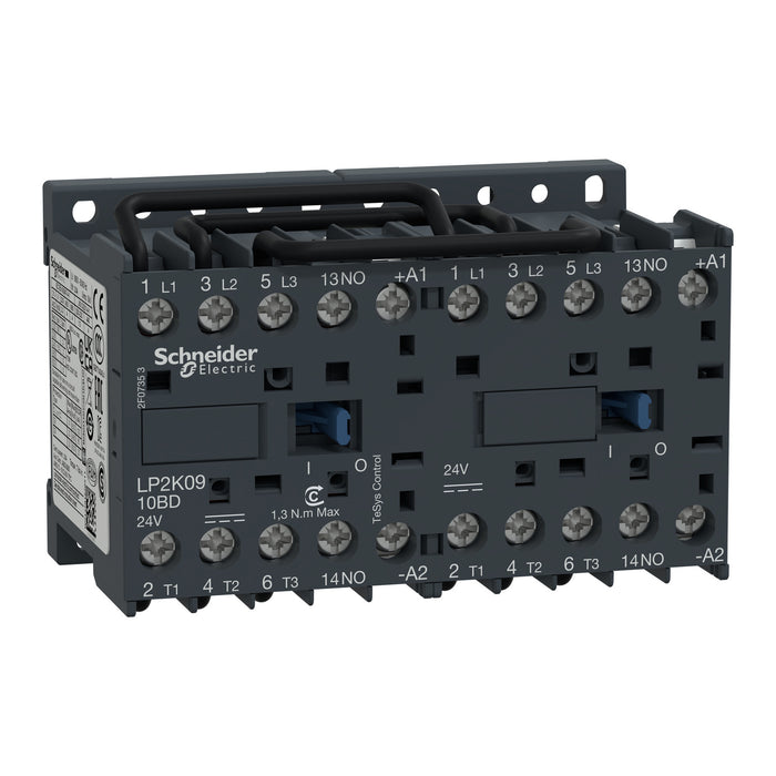 TeSys K reversing contactor - 3P - AC-3 <= 440 V 9 A - 1 NO - 24 V DC coil