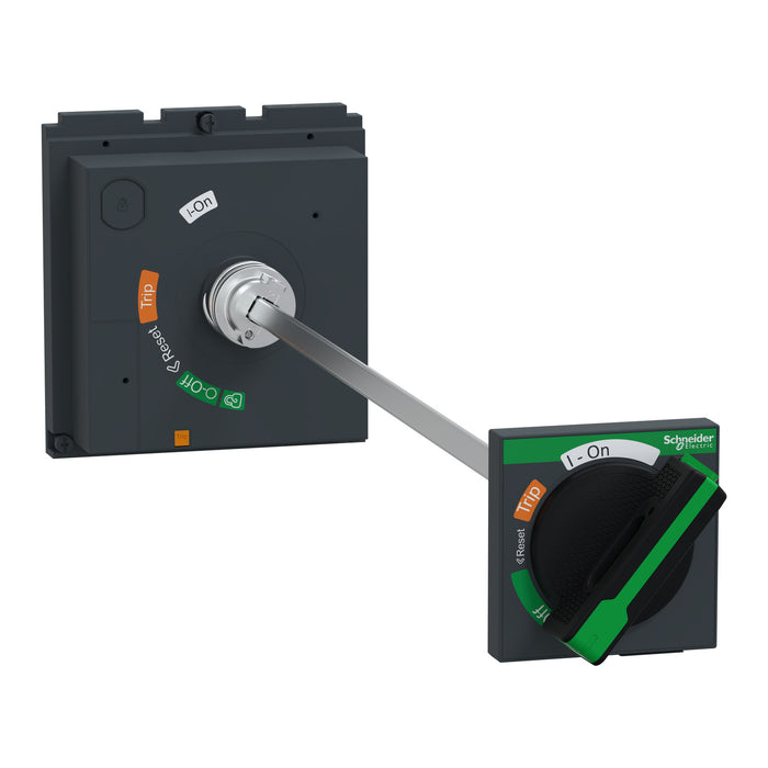extended rotary handle, ComPacT NSX 400/630, black handle, shaft length 209 to 600 mm, IP55