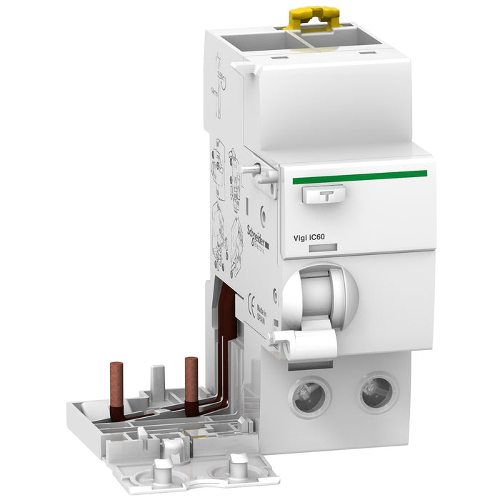 Vigi iC60 - earth leakage add-on block - 2P - 63A - 100mA - AC type
