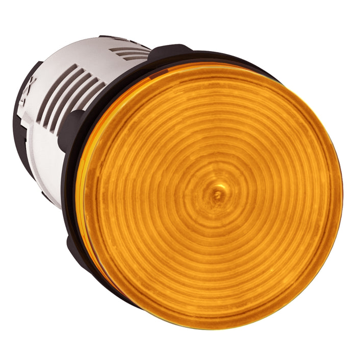 Harmony XB7, Monolithic pilot light, plastic, orange, Ø22, integral LED, 230…240 V AC