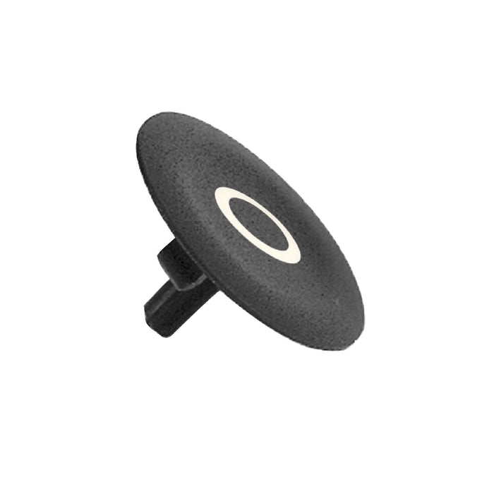 black cap marked O for circular pushbutton Ø22