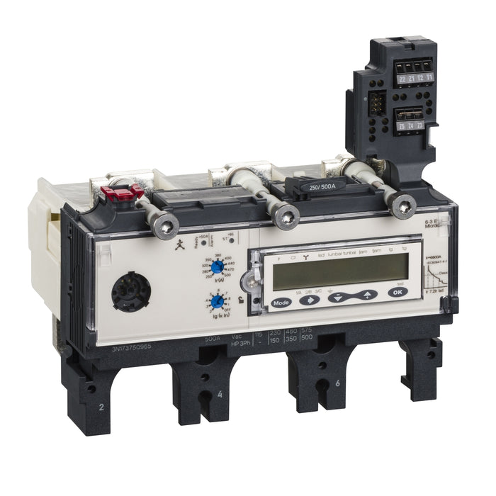 trip unit MicroLogic 6.3 E-M for ComPact NSX 400/630 circuit breakers, electronic, rating 320 A, 3 poles 3d