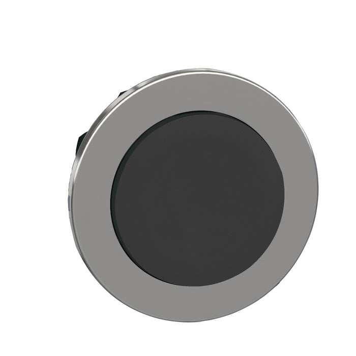 Head for non illuminated push button, Harmony XB4, flush mounted black projecting pushbutton push