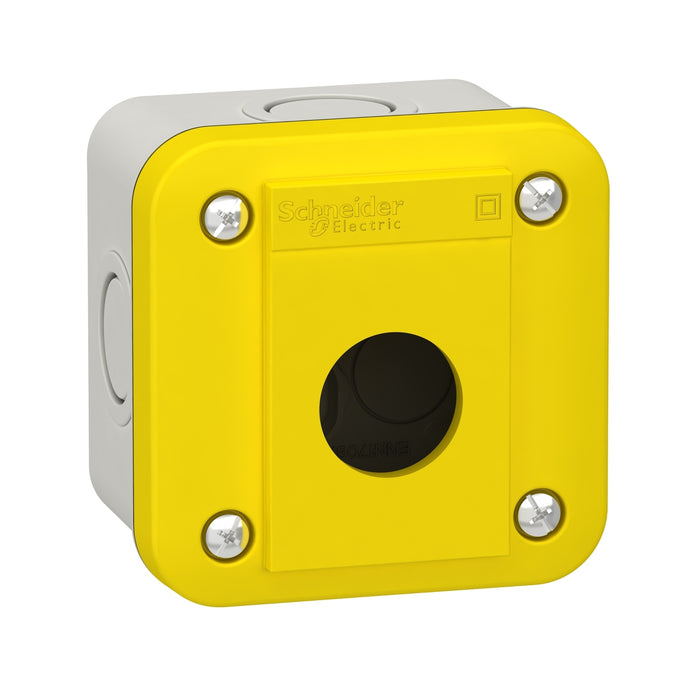 empty control station - light grey base, yellow cover