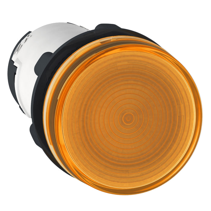Harmony XB7, Monolithic pilot light, plastic, orange, Ø22, plain lens for BA9s bulb, <= 250 V