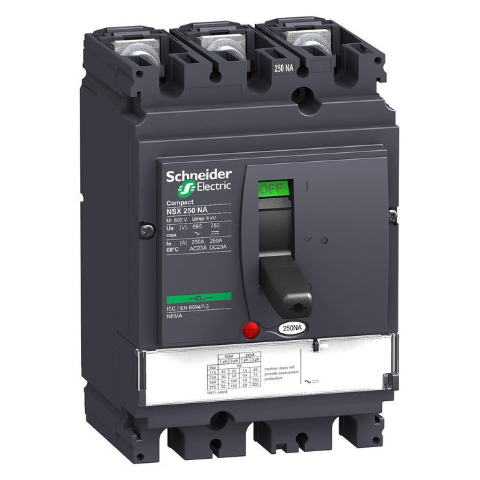 switch disconnector ComPact NSX250 NA, 4 poles, 250 A