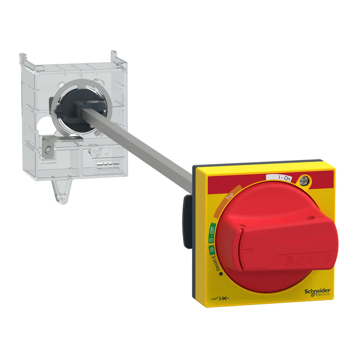 Extended rotary handle kit,TeSys GV3, IP54, red handle, with trip indication, for GV3L-GV3P