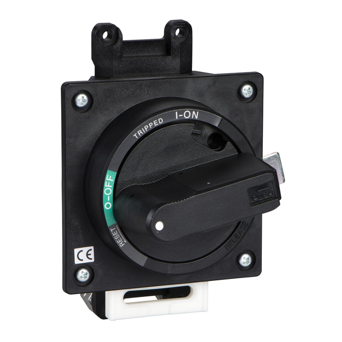 Rotary handle - for EZC250,EZCV250 - black handle black front plate - direct mtg