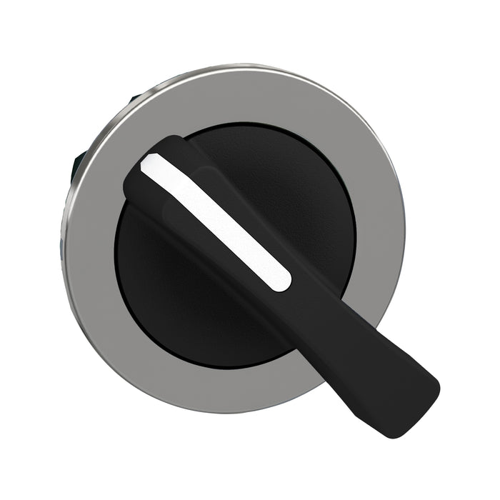 Head for selector switch, Harmony XB4, flush mounted black long handle 2 position stay put