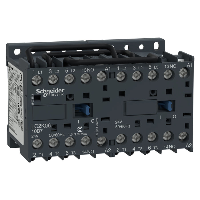 TeSys K reversing contactor - 3P - AC-3 <= 440 V 6 A - 1 NO - 230 V AC coil