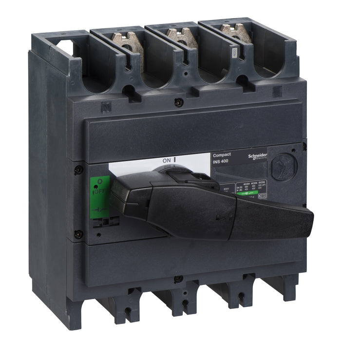switch disconnector, Compact INS400 , 400 A, standard version with black rotary handle, 3 poles