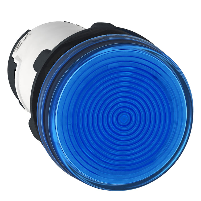 Harmony XB7, Monolithic pilot light, plastic, blue, Ø22, integral LED, 24 V AC/DC