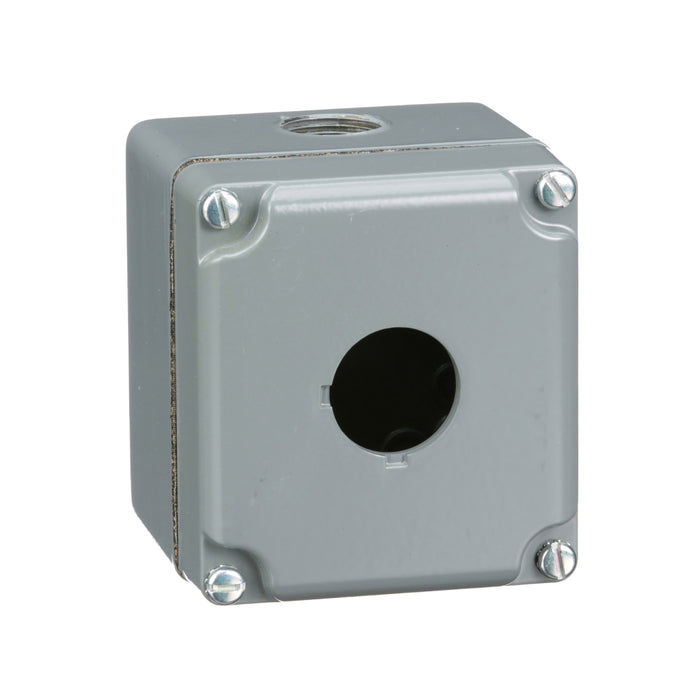 empty control station - 9001K - aluminium - 1 cut-out Ø 30