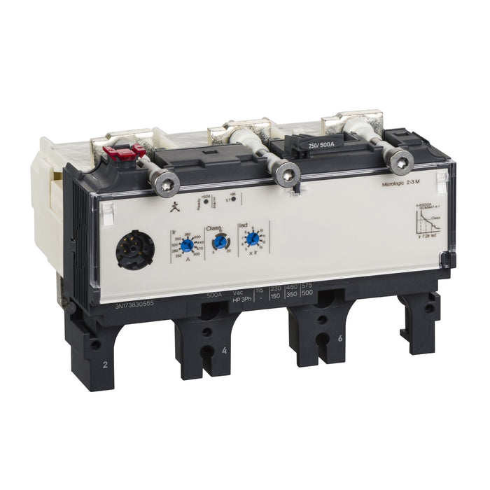 trip unit MicroLogic 2.3 M for ComPact NSX 400/630 circuit breakers, electronic, rating 320 A, 3 poles 3d