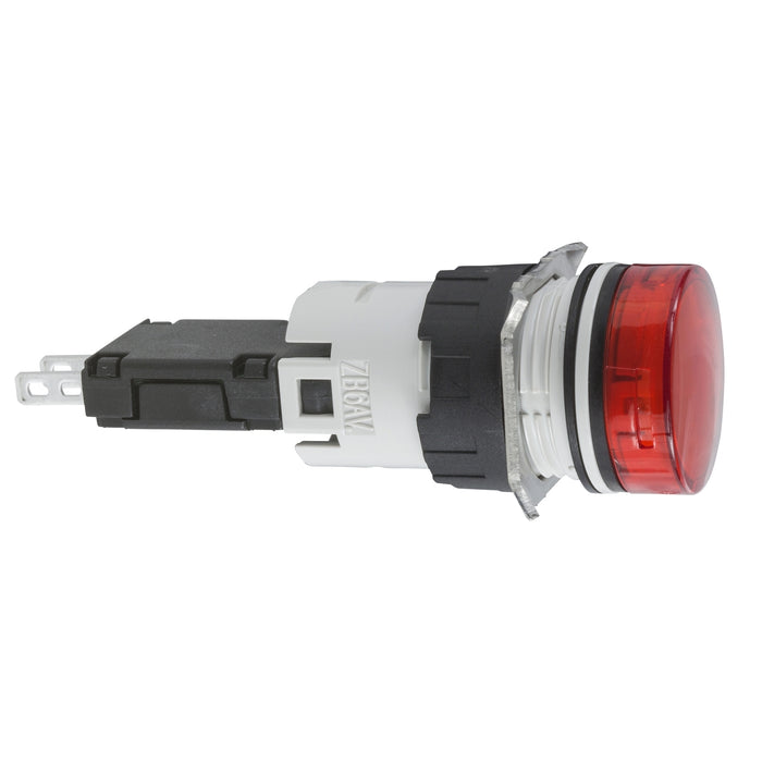 Complete pilot light, Harmony XB6, red Ø 16 with integral LED 12...24 V