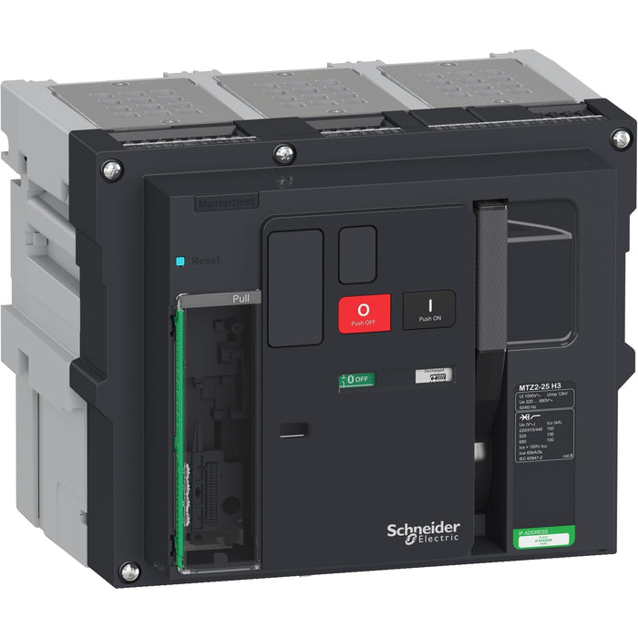 Circuit breaker Masterpact MTZ2 25H3, 2500 A, 3P drawout, without Micrologic