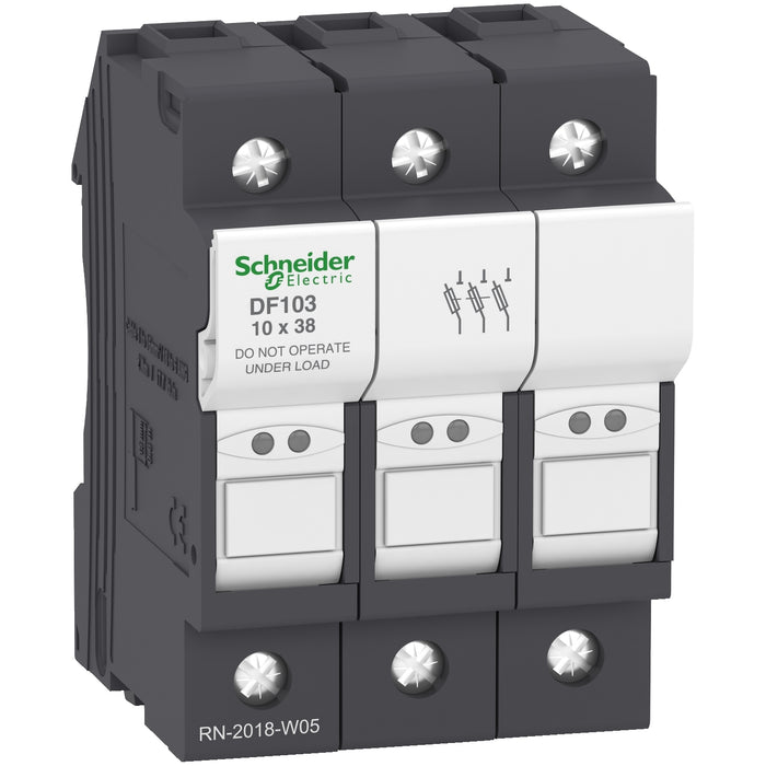 Fuse carrier TeSys DF, 3P 32A, fuse size 10x38 mm