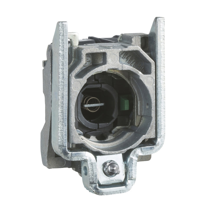 Harmony XB4, Light block with body/fixing collar, metal, blue, for BA9s bulb, <= 250 V, 1 NO
