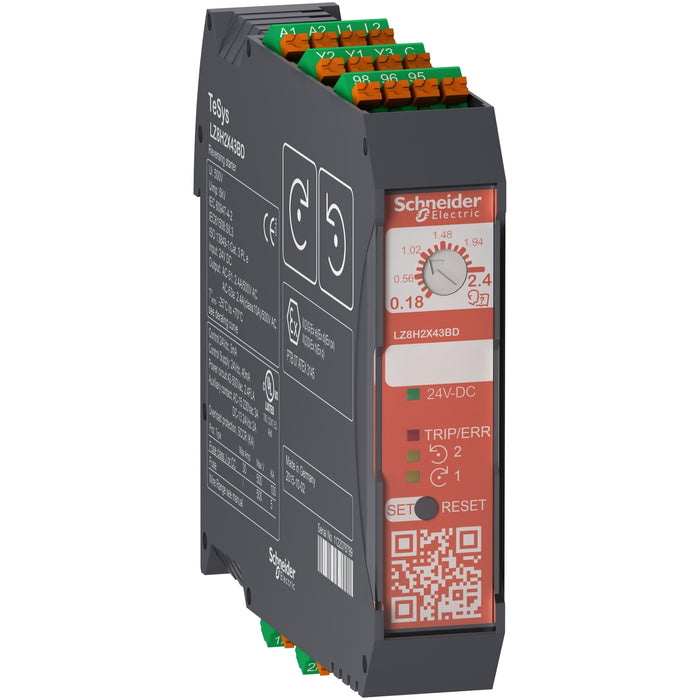 Reversing Starter TeSys H Safe-Torque-Off 0,75kW-400V control 24VDC Spring