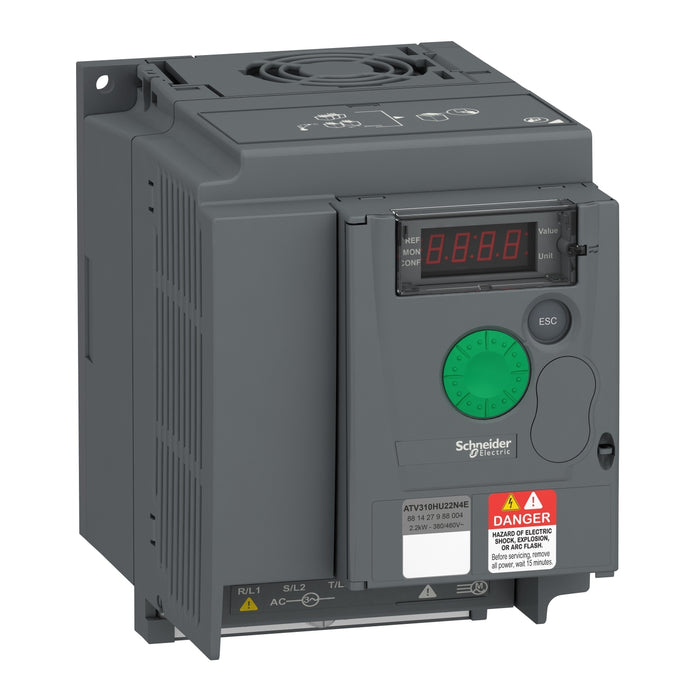 variable speed drive ATV310, 2.2 kW, 3 hp, 380...460 V, 3 phase