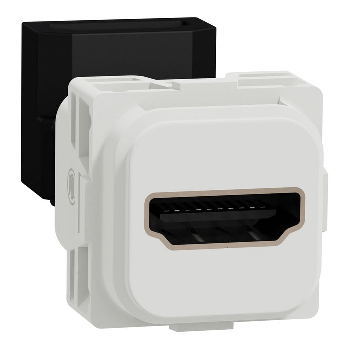 Clipsal Iconic, female connector, HDMI, 90 degree, Translucent