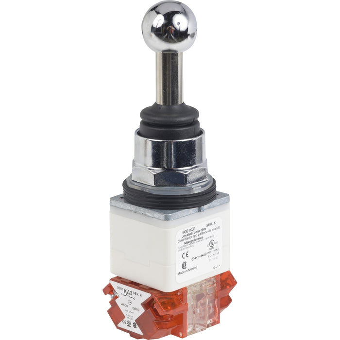 joystick controller - Ø 30 - 3 positions spring return - 2 NC