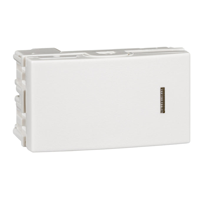 Standard single pole,2 way switch module (1module wide) - white