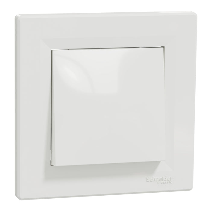 Asfora - 1pole switch - 10AX screwless, white
