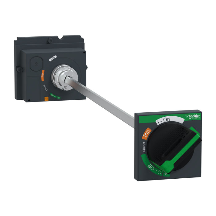 extended rotary handle, ComPacT NSX 100/160/250, black handle, shaft length 185 to 600 mm, IP55
