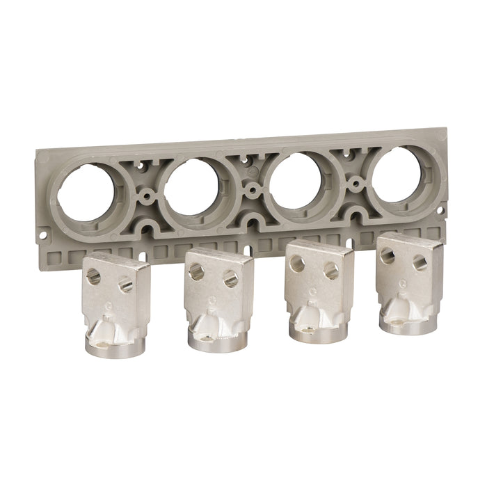 horizontal rear connections, 630 A to 1600 A, drawout circuit breaker, top mounting, 4 poles