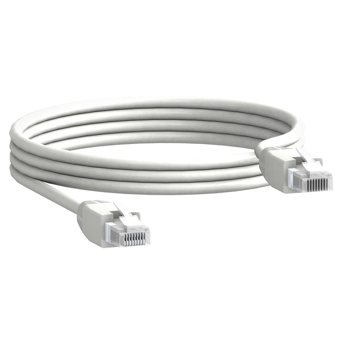 communication cable, 2 x RJ45 male connectors, 0.3 m length, set of 10 parts