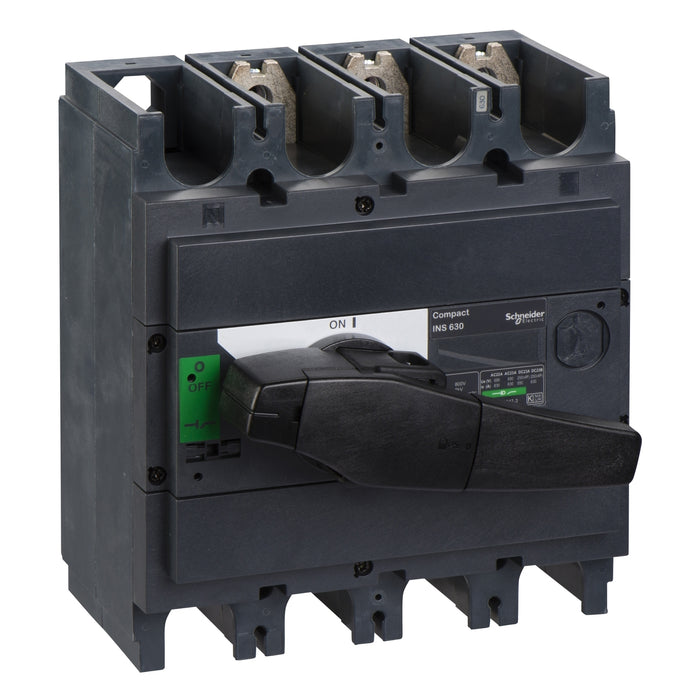 switch disconnector, Compact INS630 , 630 A, standard version with black rotary handle, 3 poles