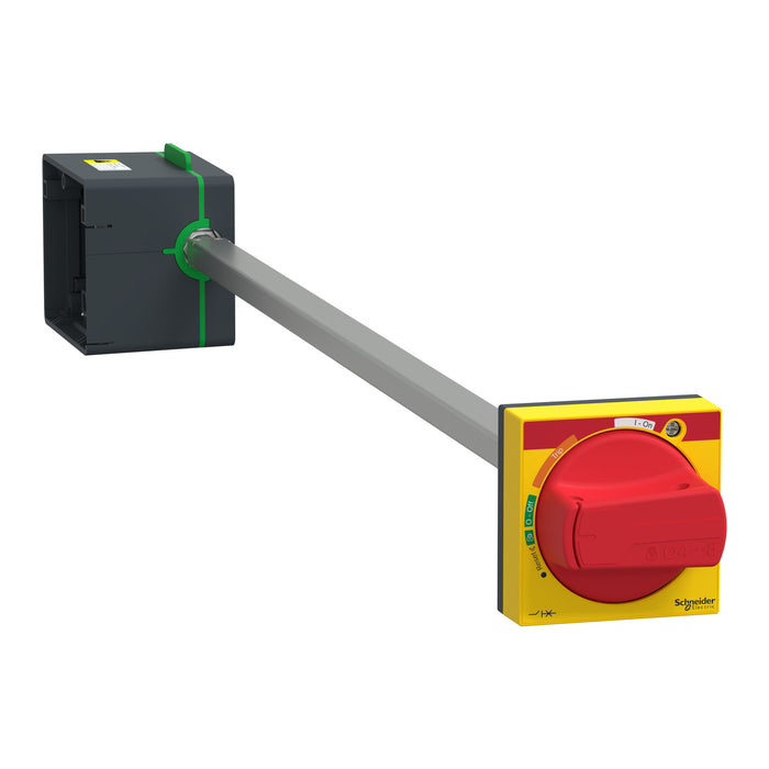 side rotary handle, ComPacT NSXm, red handle on yellow front, shaft length 45 to 480 mm, IP54