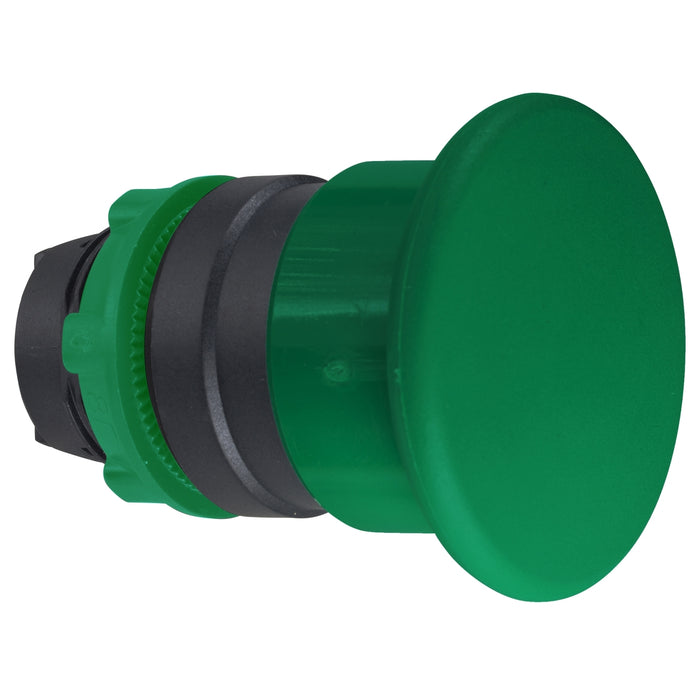 Harmony XB5, Mushroom push button head Ø40, plastic, green, Ø22, spring return