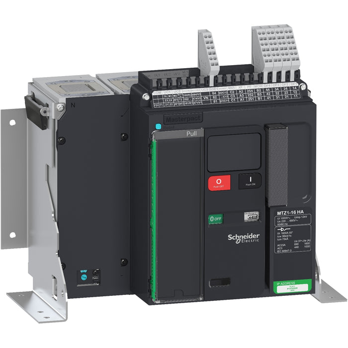 switch disconnector Masterpact MTZ1 16 HA, 1600 A, 4 poles, fixed