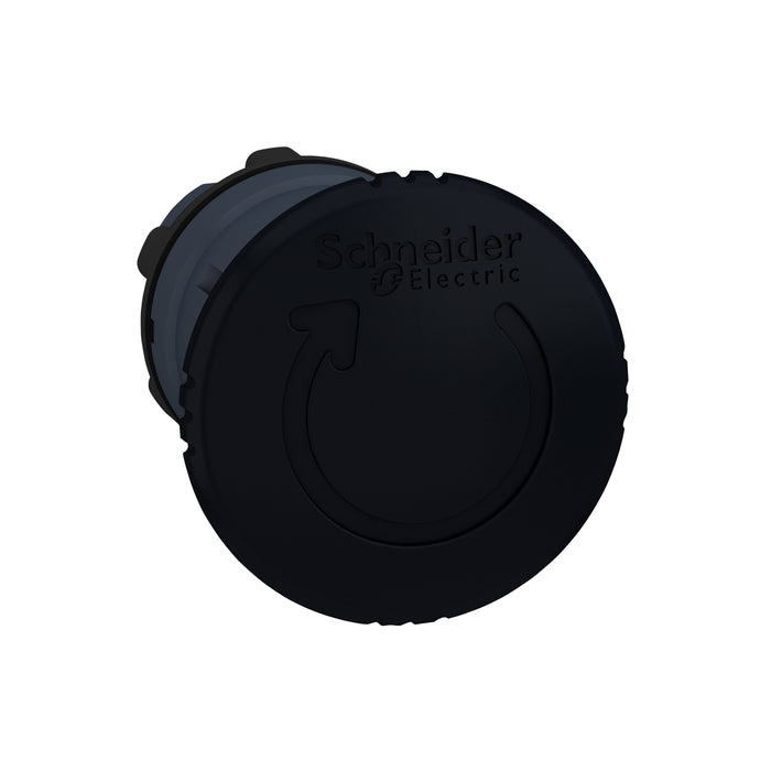 Harmony XB5, Mushroom push button head Ø40, plastic, black, Ø22, latching turn realease